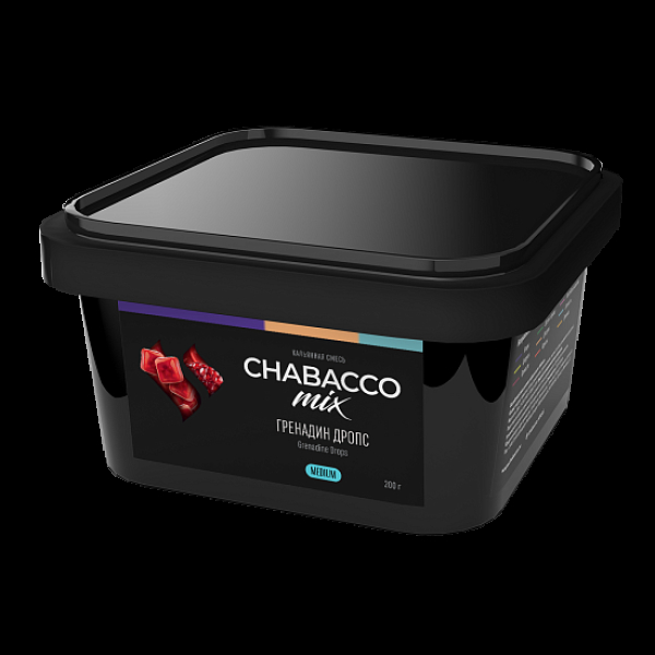 Бестабачная смесь Chabacco Mix Grenadine Drops Гренадин Дропс  Medium 200 грамм в Хабаровске