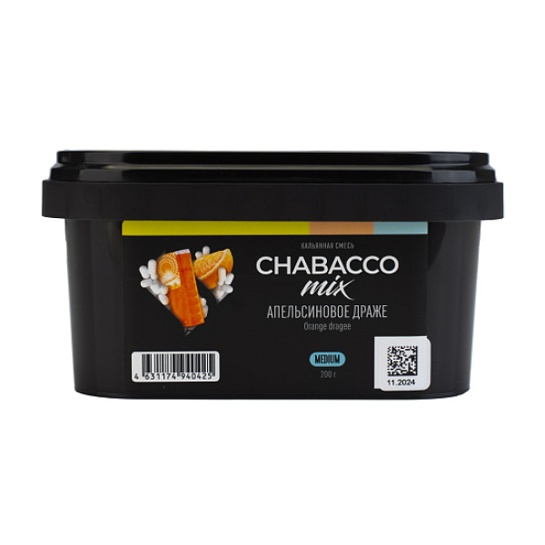 Бестабачная смесь Chabacco Mix Orange Dragee Апельсиновое Драже  Medium 200 грамм в Хабаровске