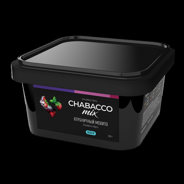Бестабачная смесь Chabacco Mix Strawberry Mojito Клубничный Мохито  Medium 200 грамм в Хабаровске
