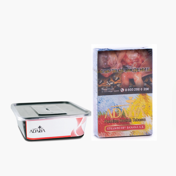 Табак Adalya Strawberry Banana Ice Клубника Банан Лёд 200 грамм в Хабаровске