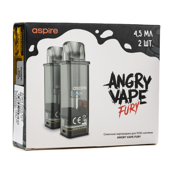 Картридж Angry Vape Fury 45 мл 0.8 Ом ( 2 шт.) в Хабаровске