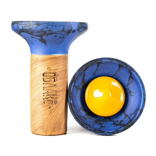 Чаша Облако Flow Yellow On Blue Black Marble в Хабаровске