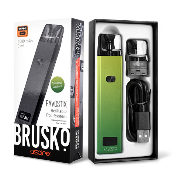 POD-система Brusko Favostix      Зеленый Градиент в Хабаровске