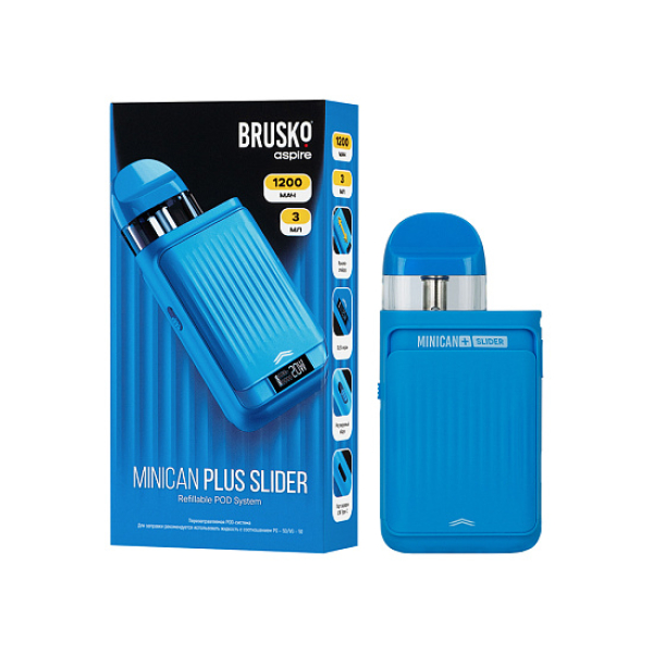 POD-система Brusko Minican      Plus Slider Синий в Хабаровске