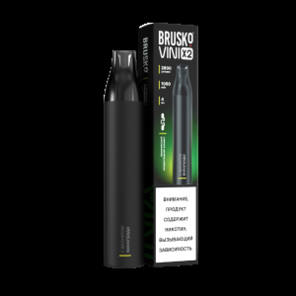 Электронка Brusko Vini X2 Виноград 2800 затяжек в Хабаровске
