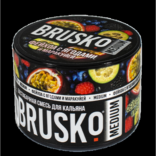 Бестабачная смесь Brusko Zero Фейхоа С Ягодами И Маракуйей 50 грамм в Хабаровске