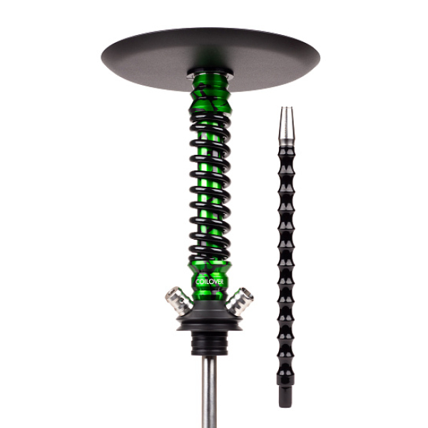 Кальян Mamay Customs Coilovers Mini Anod Green Splash Черный Глянец в Хабаровске