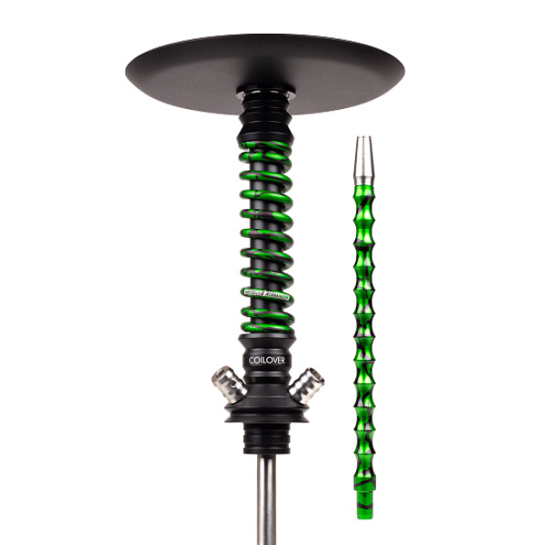 Кальян Mamay Customs Coilovers Mini Anod Черный Матовый Green Splash в Хабаровске
