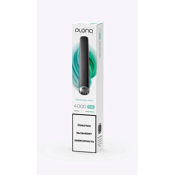 Электронка Plonq Plus Pro Black Перечная Мята 4000 затяжек в Хабаровске