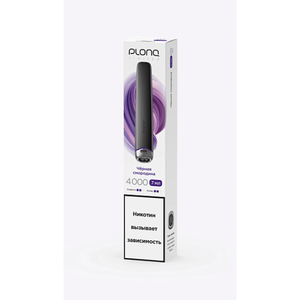 Электронка Plonq Plus Pro Black Чёрная Смородина 4000 затяжек в Хабаровске