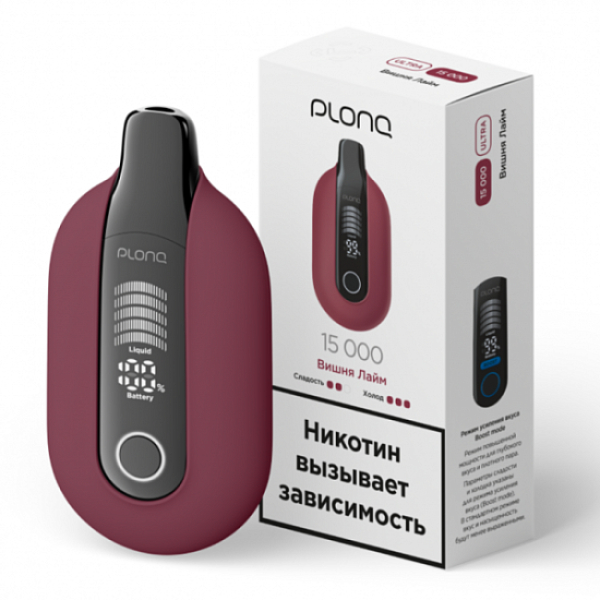 Электронная сигарета Plonq Ultra Вишня Лайм 12000 затяжек в Хабаровске