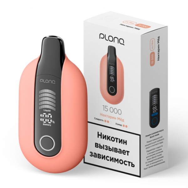 Электронная сигарета Plonq Ultra Нектарин Мёд 12000 затяжек в Хабаровске